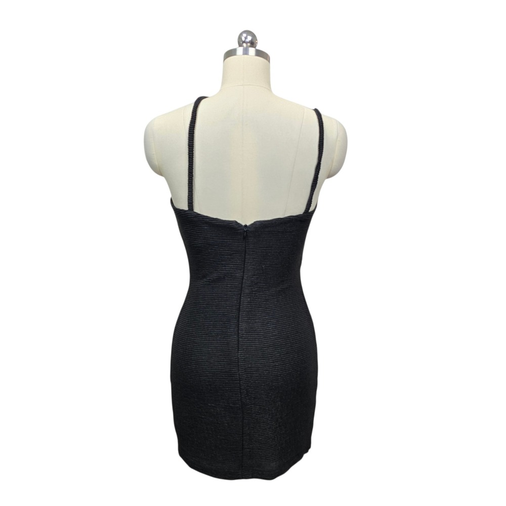 NWT Revolve Rumer The Label Penelope Mini Dress Black 90s Strappy Bodycon Medium - Picture 3 of 10